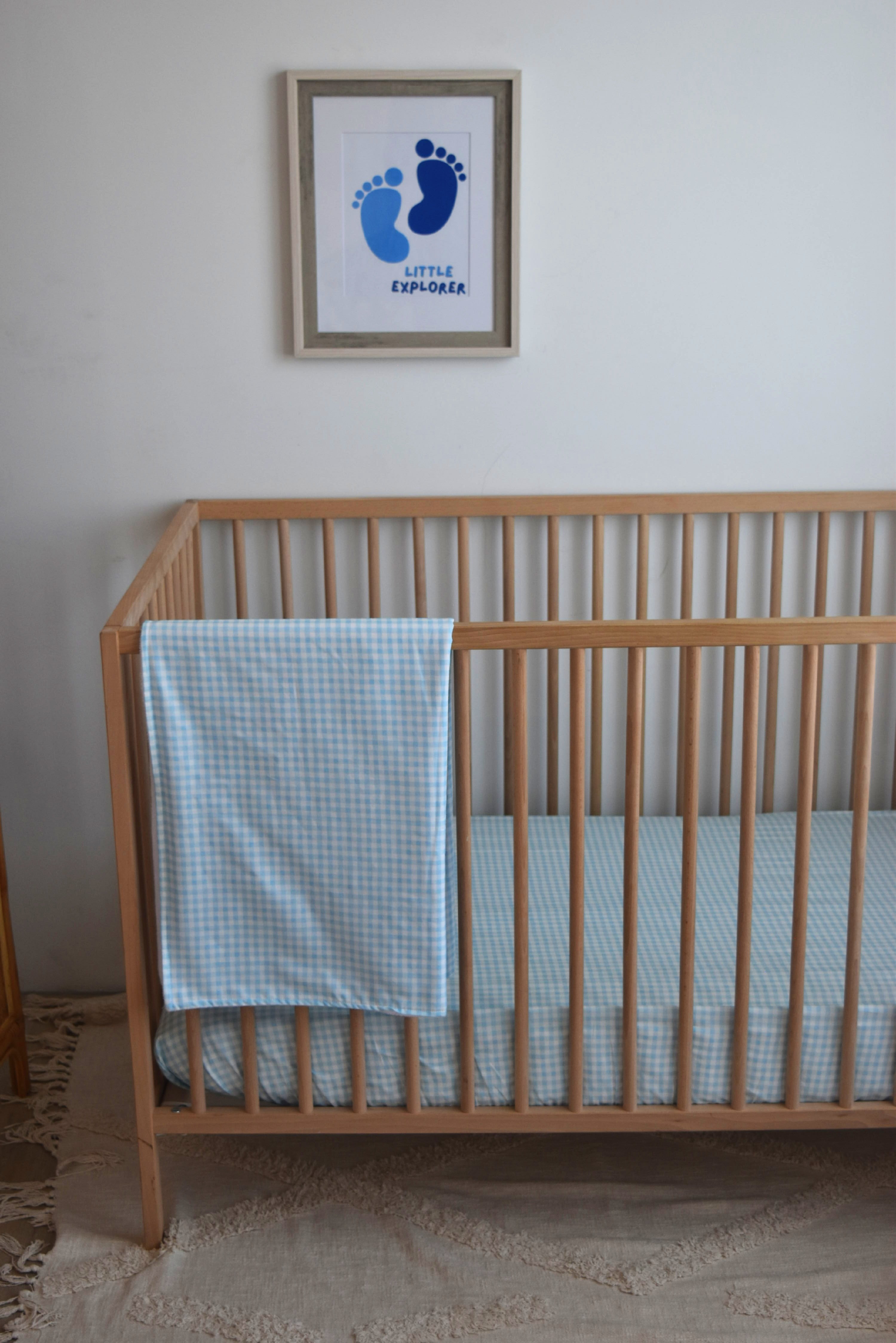 Blue Banners Marching Deluxe Crib Bedding Set