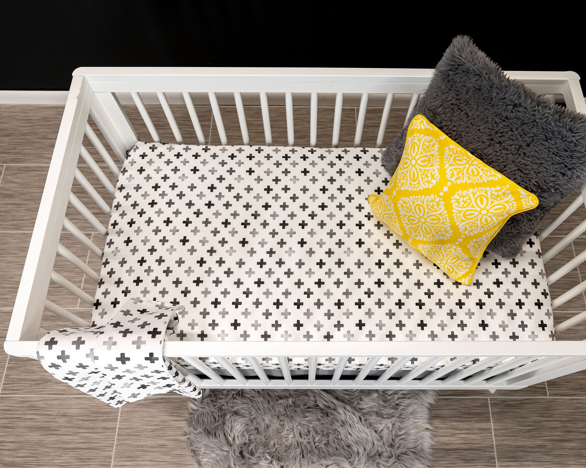 Hugo's Hazy Cross Deluxe Crib Bedding Set