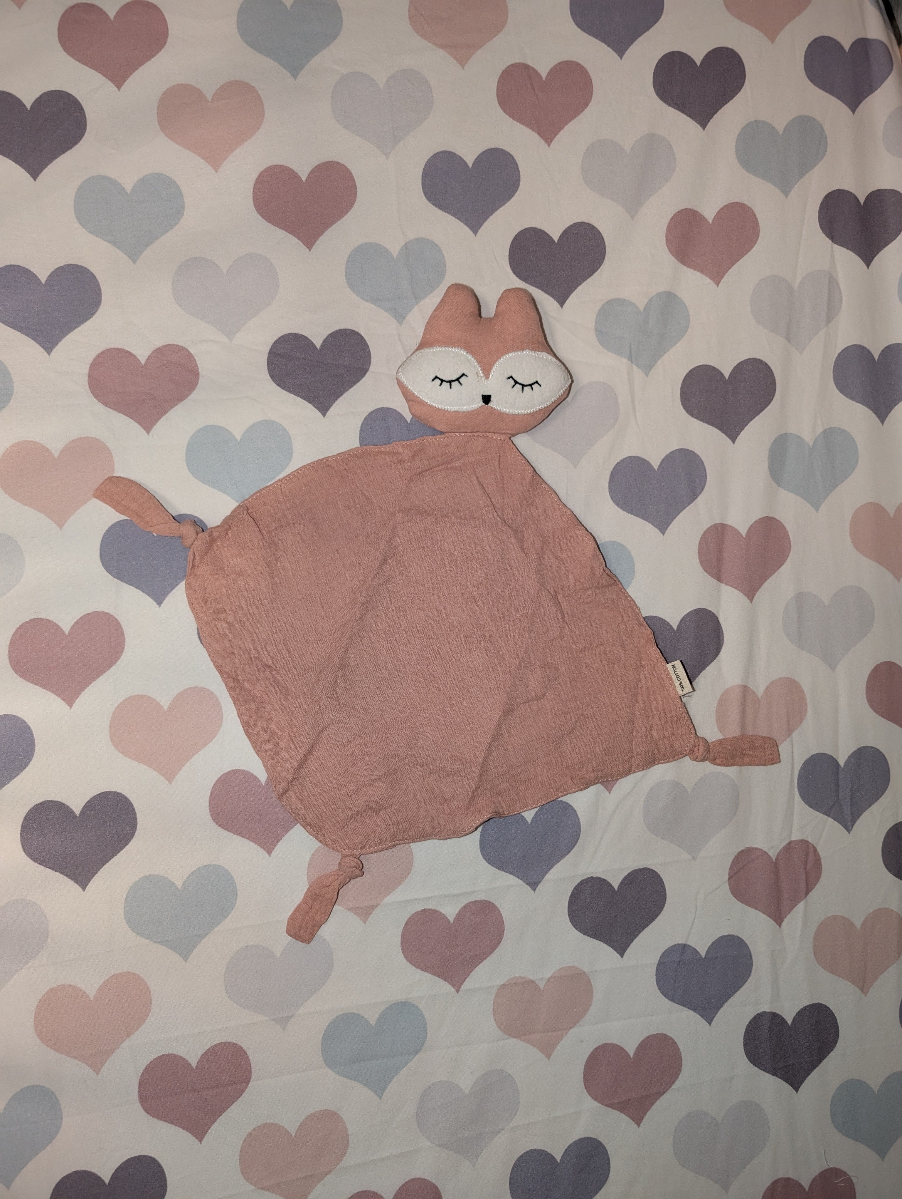 Hushy Blushy + All My Hugs - Deluxe - Blush + Gray XX on White Crib Bedding Set