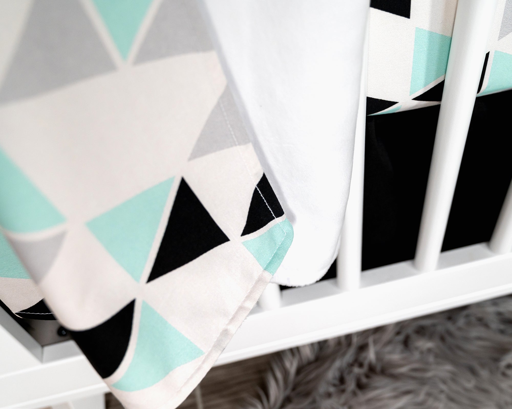 Minty Origami Classic Crib Bedding Set