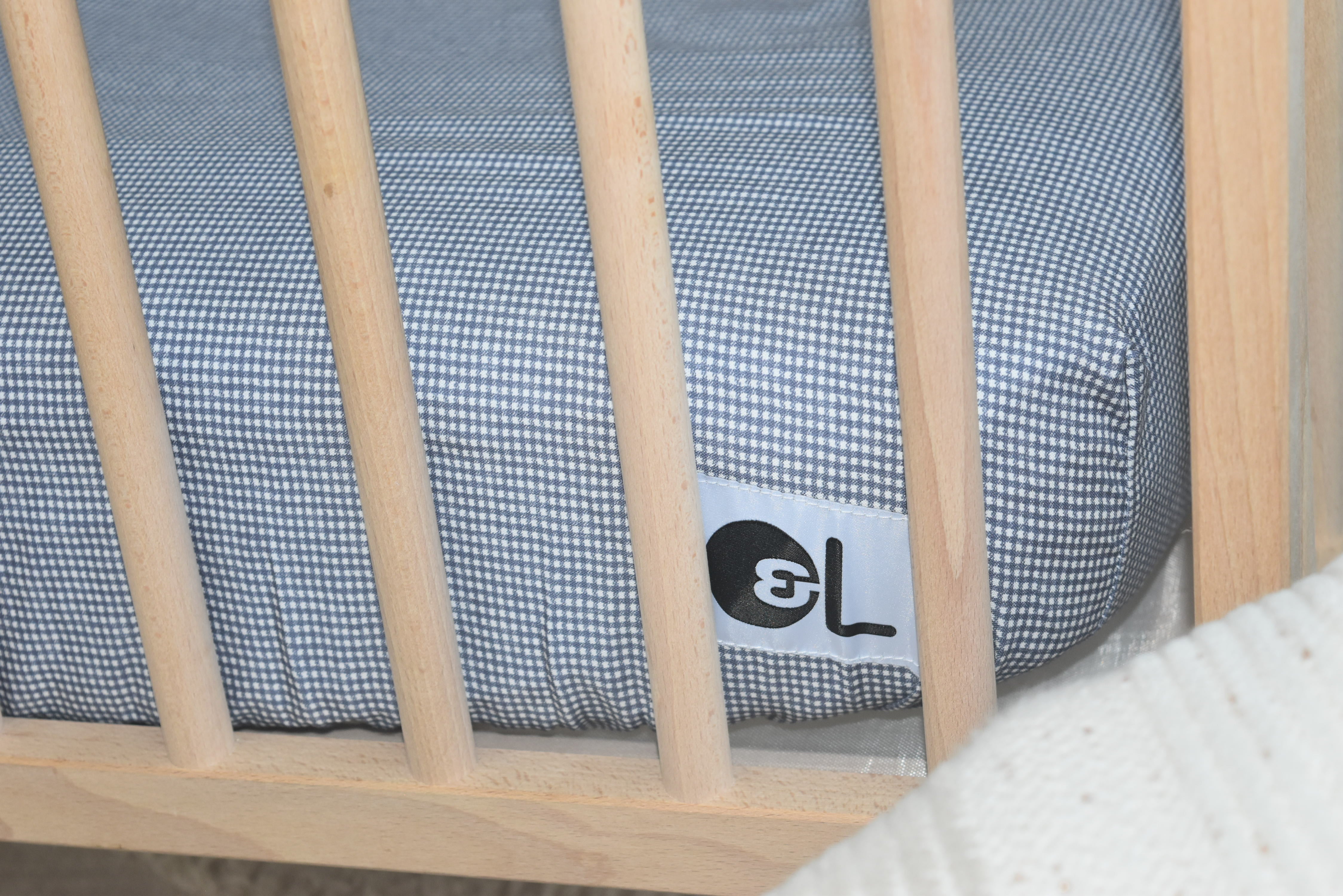 Blue Banners Marching Fitted Crib Sheet