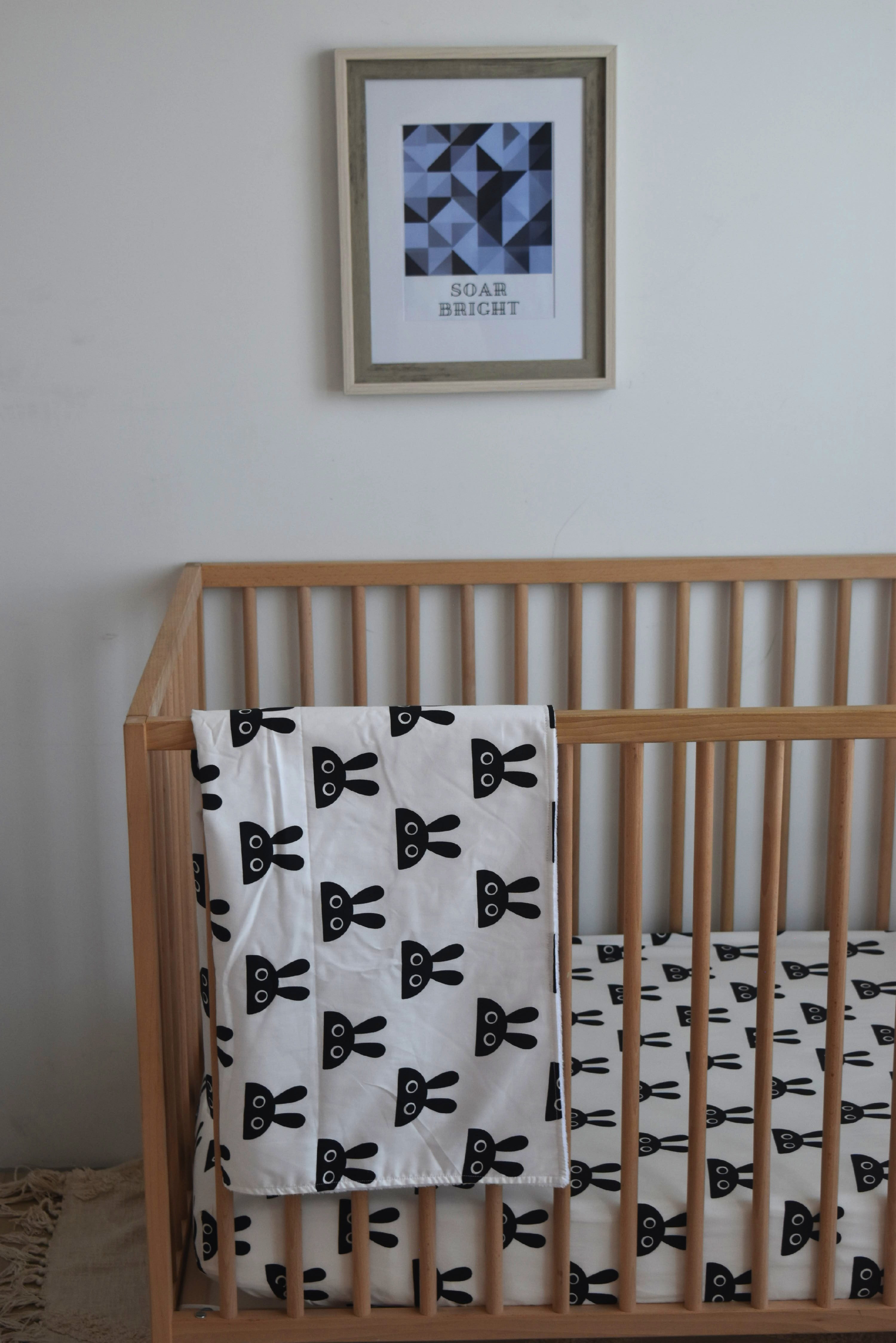 BUNNIES  Rabbit Print Crib Sheet