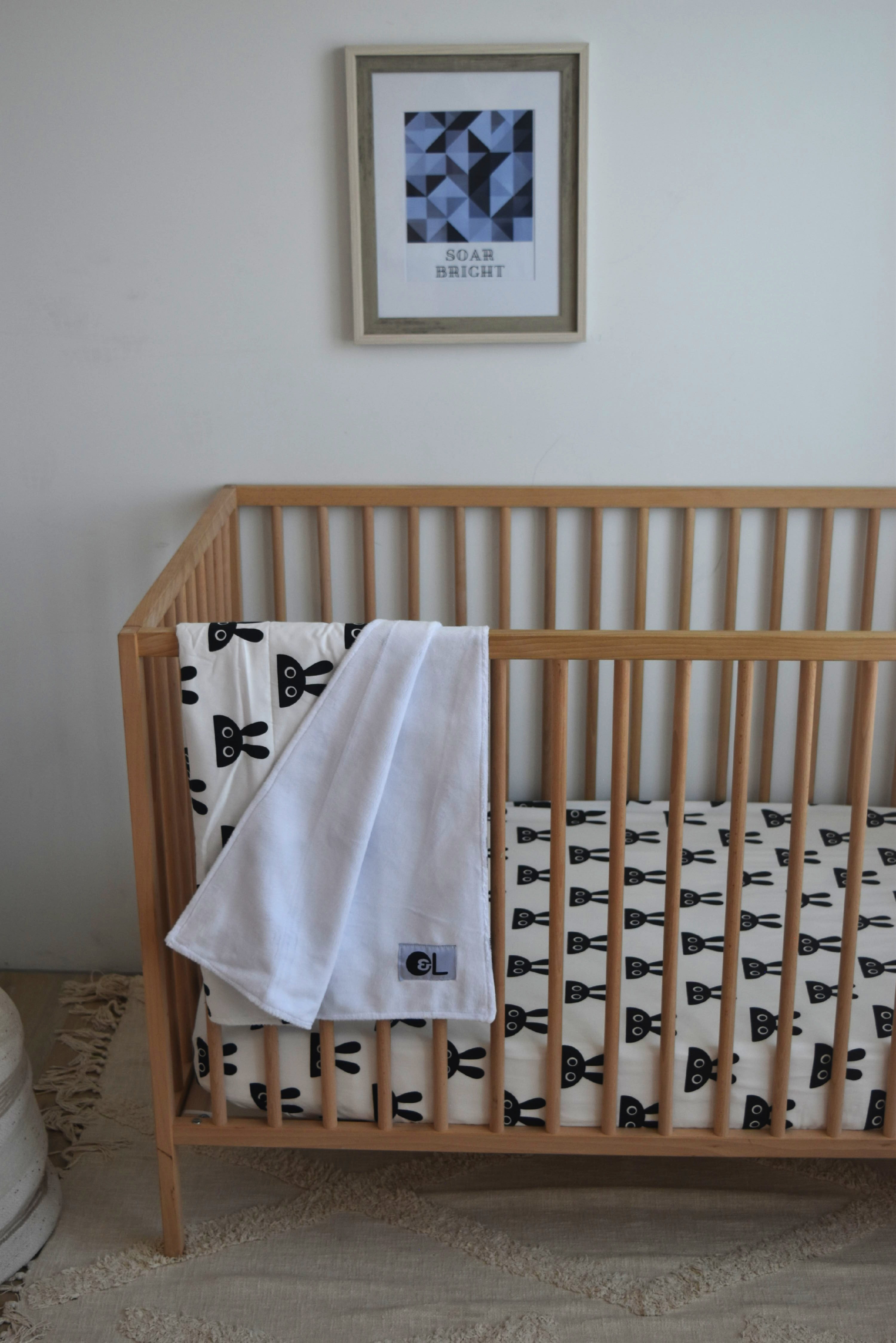 BUNNIES  Rabbit Print Baby Pad Covers , Bedding Sets , Crib Sets