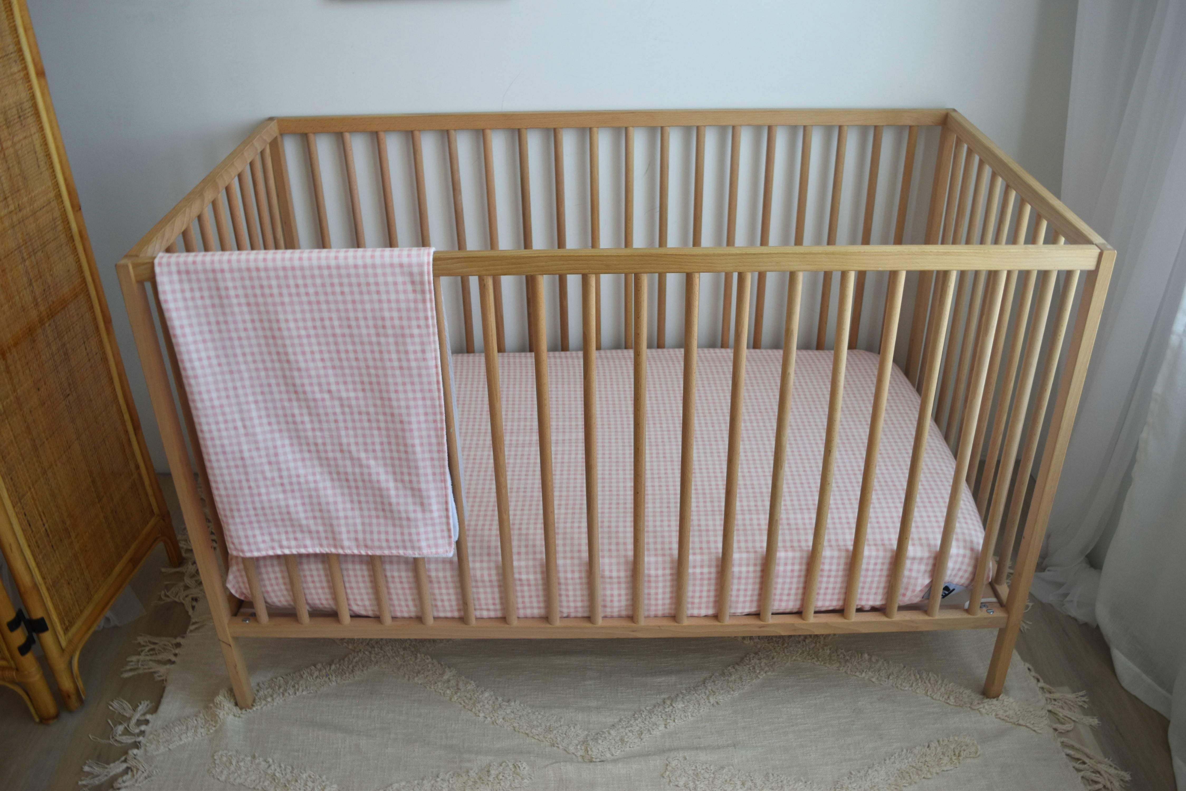 Pink Banners Marching Classic Crib Bedding Set