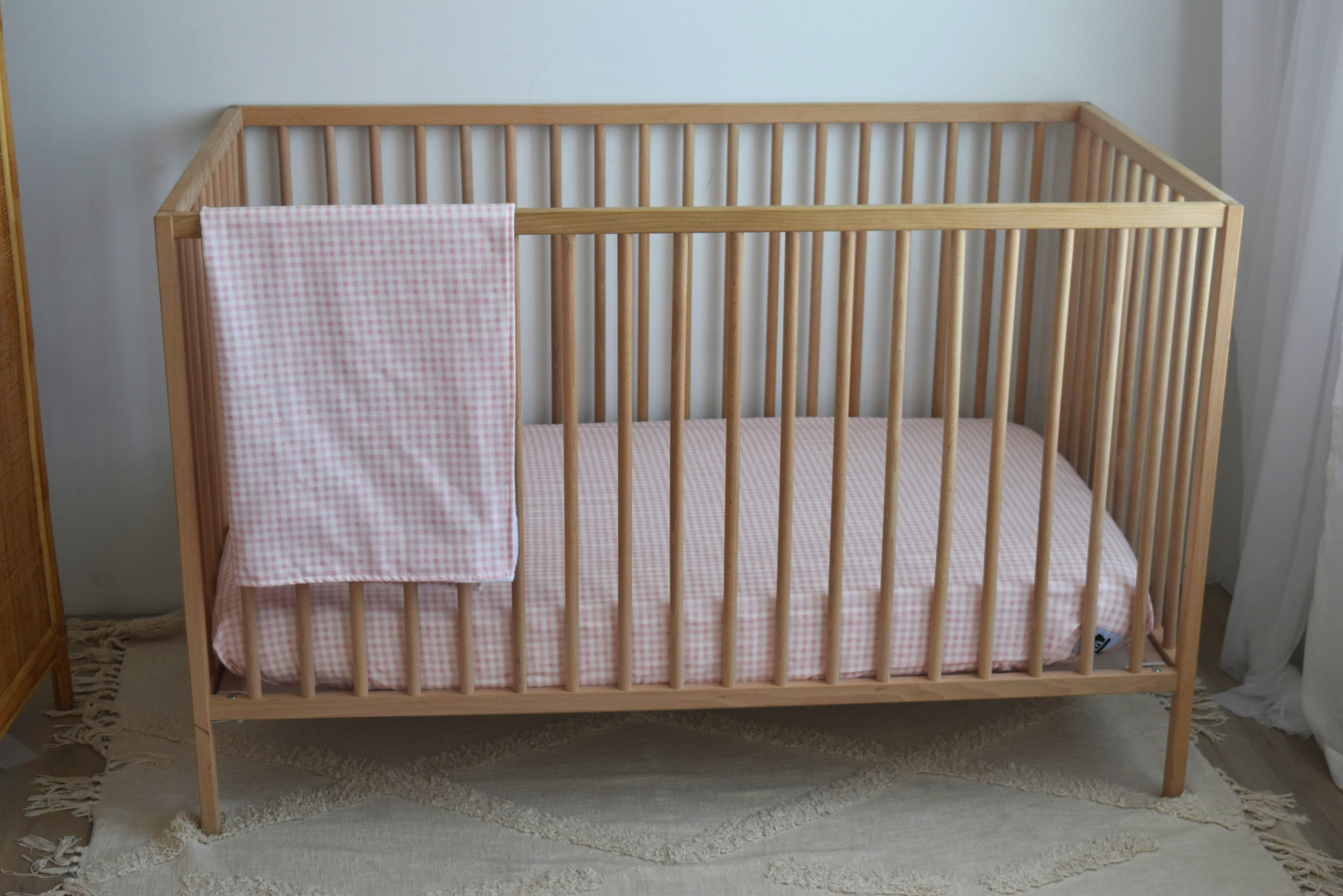 Pink Banners Marching Classic Crib Bedding Set