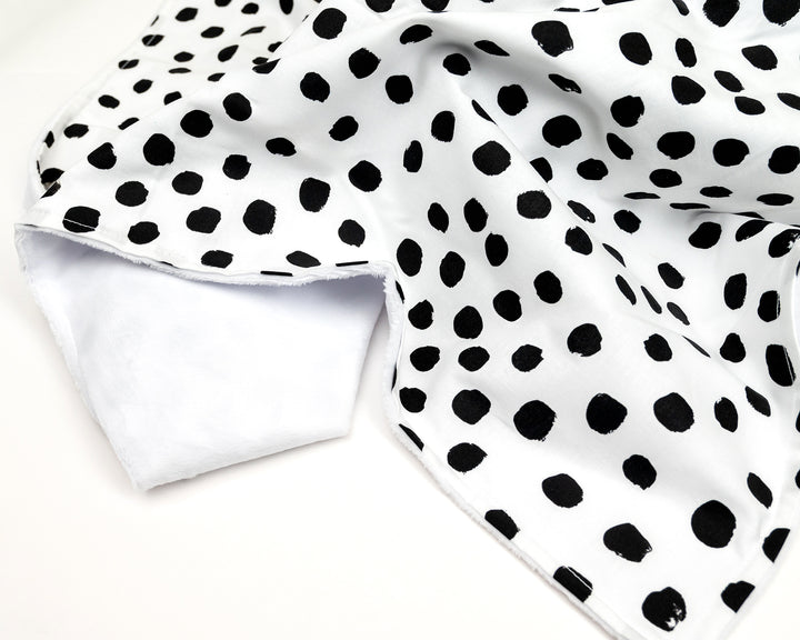 Zoe's Spots & Dots - Baby Blanket - Black Dots on White