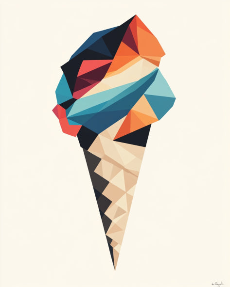 Tutti Frutti Geometric Ice Cream