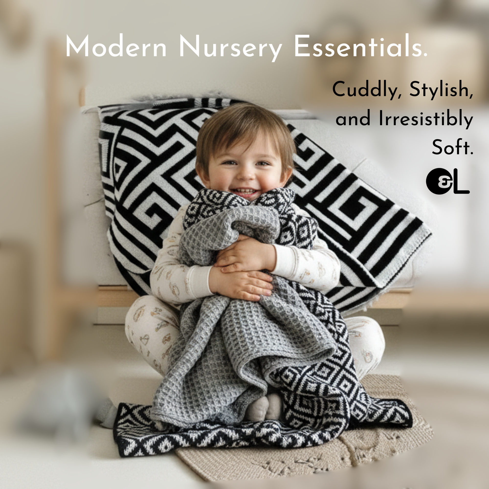 Olli & Lime Interwoven Knit Baby Blanket