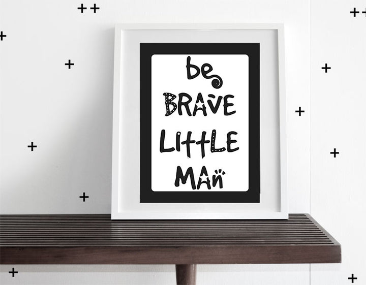 Be Brave Little Man - Modern Wall Art - Olli+Lime