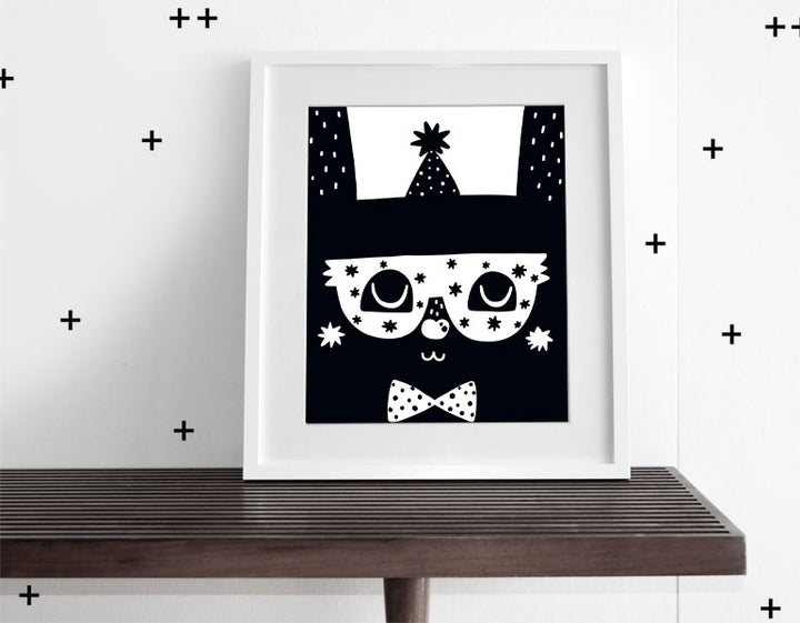 Party Animal - Modern Wall Art - Animal Series in High Contrast - Olli+Lime