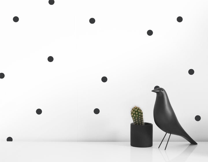 SMALL EASY TO APPLY DOT WALL DECALS BLACK OR GRAY - Olli+Lime