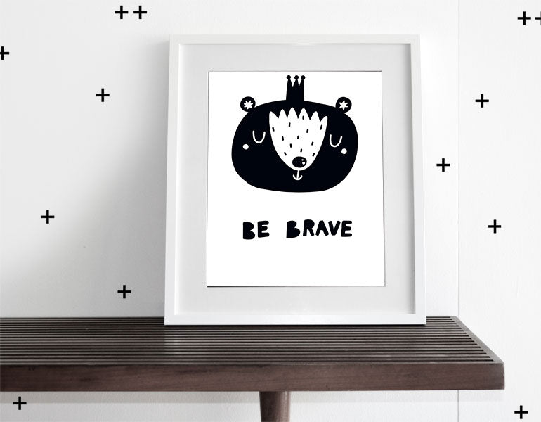 Be Brave - Modern Wall Art - Olli+Lime