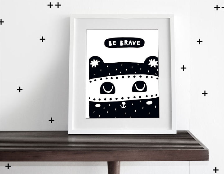 Be Brave - Modern Wall Art - Olli+Lime