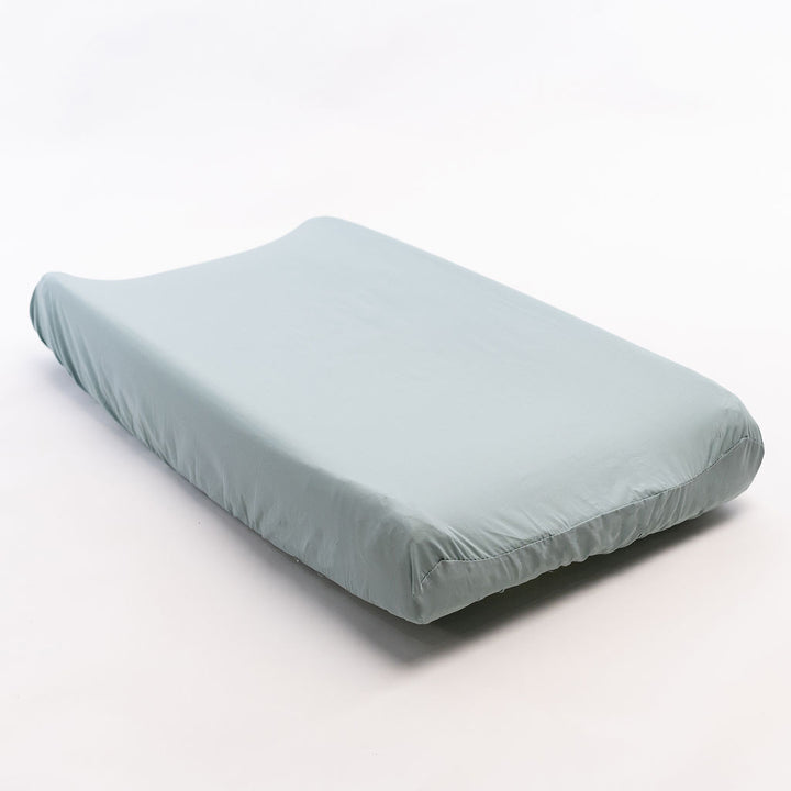 By the Sea - Changing Pad Cover - Foggy Blue - Solids - Olli+Lime