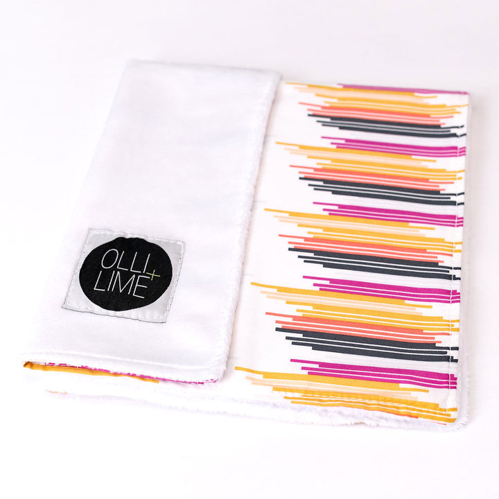 City Heartbeeps - Lovey Cuddle - Multi-colored Lines on Ivory - Olli+Lime