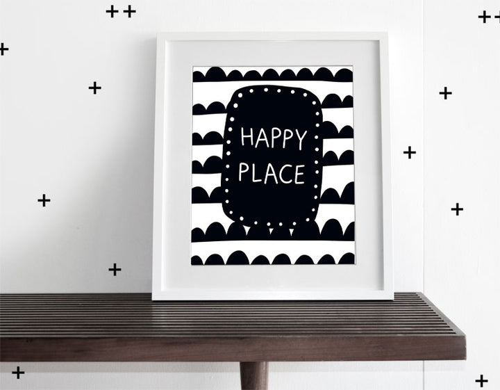 Happy Place - Modern Wall Art - Olli+Lime