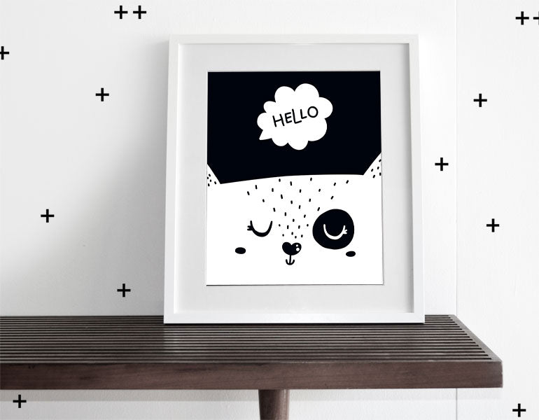 Hello - Modern Wall Art - Olli+Lime