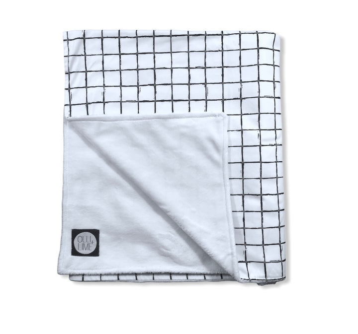 Cross the Grid Baby blanket - Olli+Lime