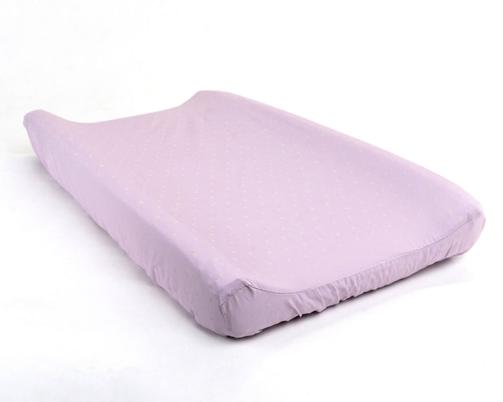 Lavender Hugs - Changing Pad Cover - Ivory X on Lilac/Lavender - Olli+Lime