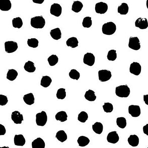 Zoe's Spots & Dots - Lovey Cuddle - Black Dots on White - Olli+Lime