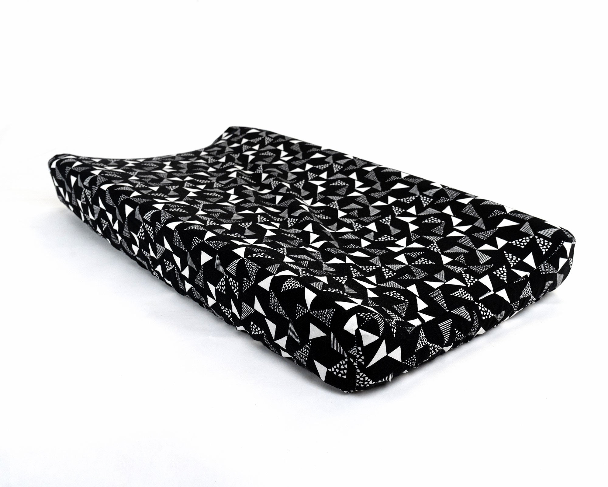 Pinwheels - Changing Pad Cover - Multi-Pinwheels on Black - Olli+Lime