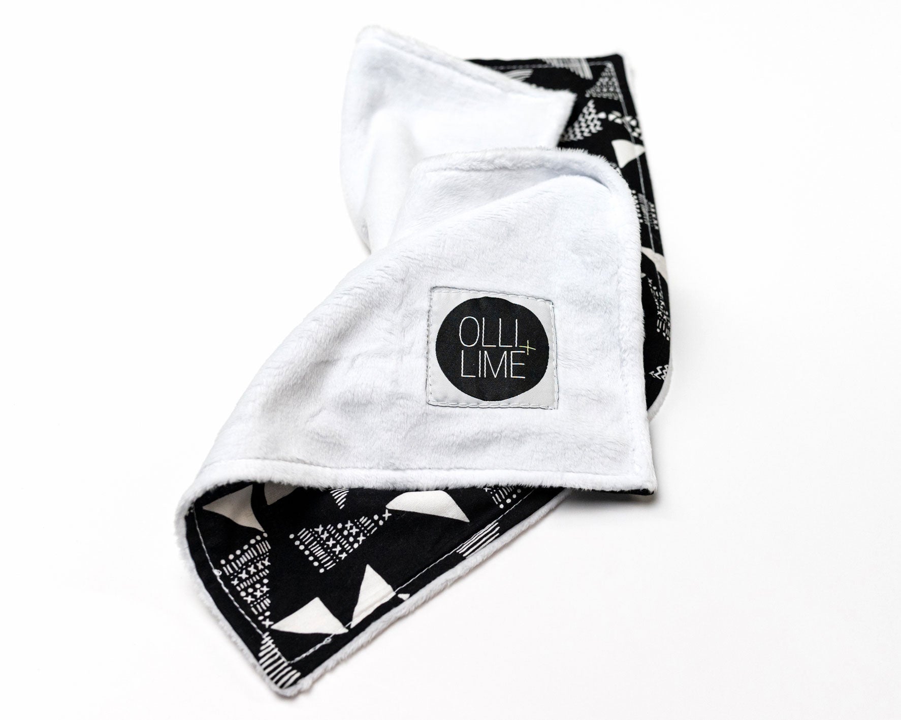 Pinwheels - Deluxe Nursery Bedding Set - Multi-Pinwheels on Black - Olli+Lime