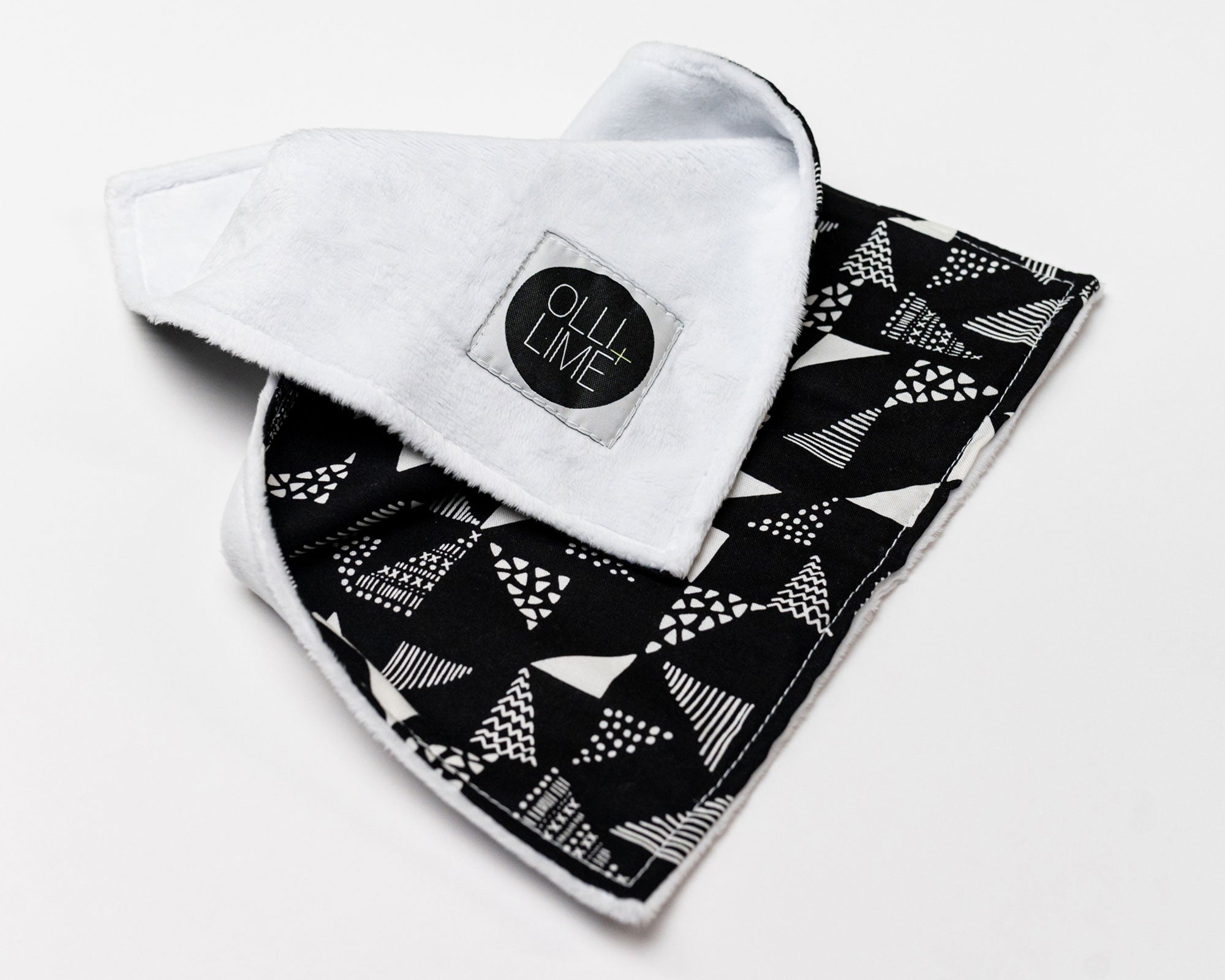 Pinwheels - Deluxe Nursery Bedding Set - Multi-Pinwheels on Black - Olli+Lime