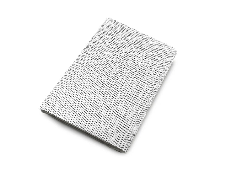 Tiny Dash Fitted Crib Sheet Black and White - Olli+Lime