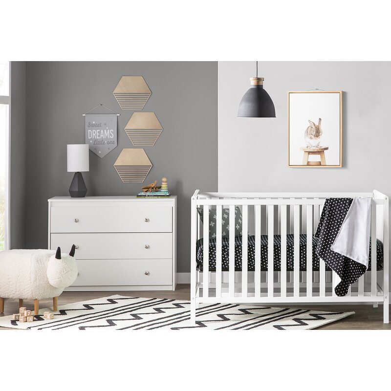 Triangle Fitted Crib Sheet Black and White - Olli+Lime