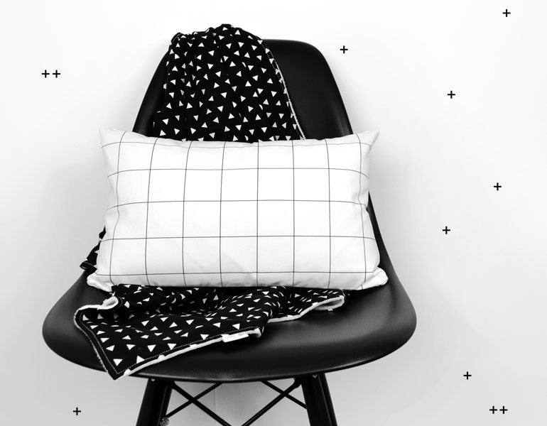 Grid Accent Pillow - Insert Included - Olli+Lime