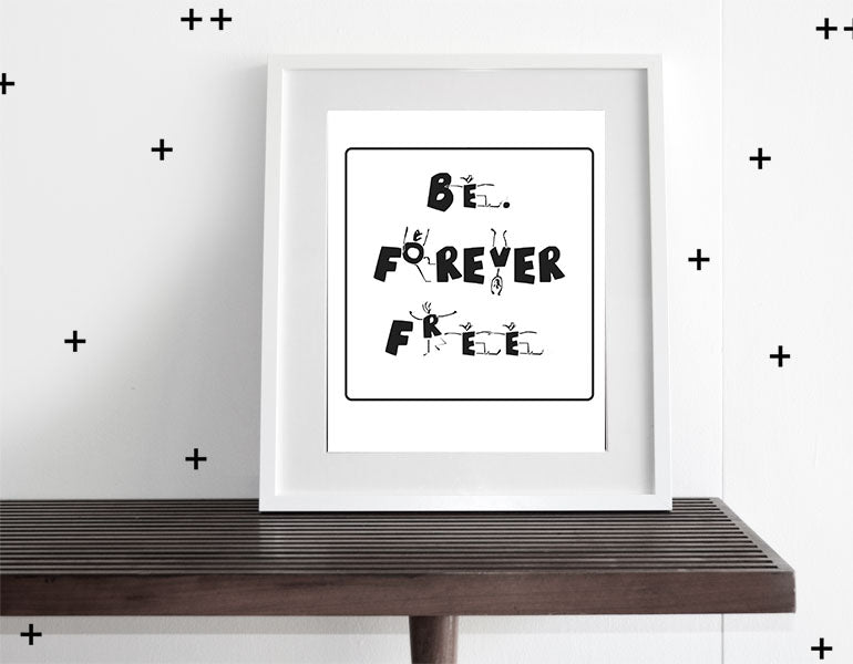 Be Free (White) - Modern Wall Art - Olli+Lime