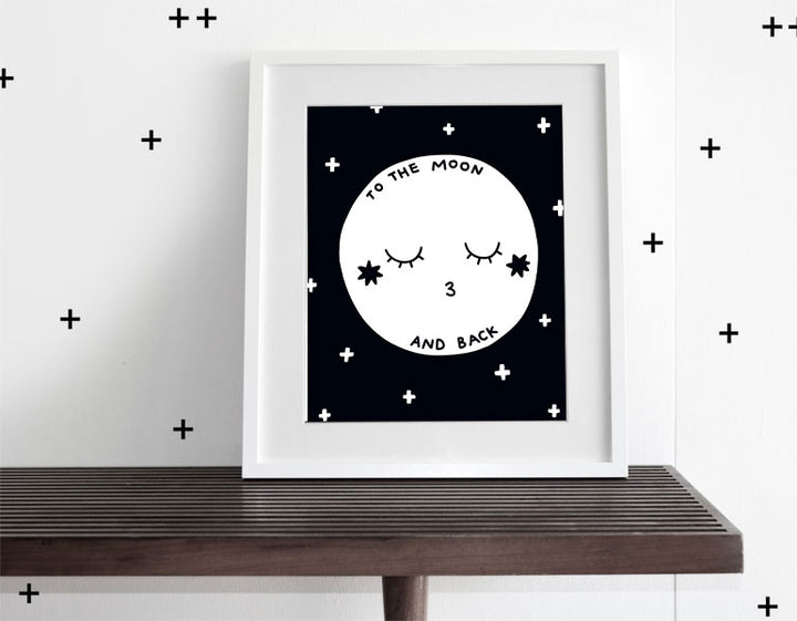 To The Moon - Modern Wall Art - Olli+Lime